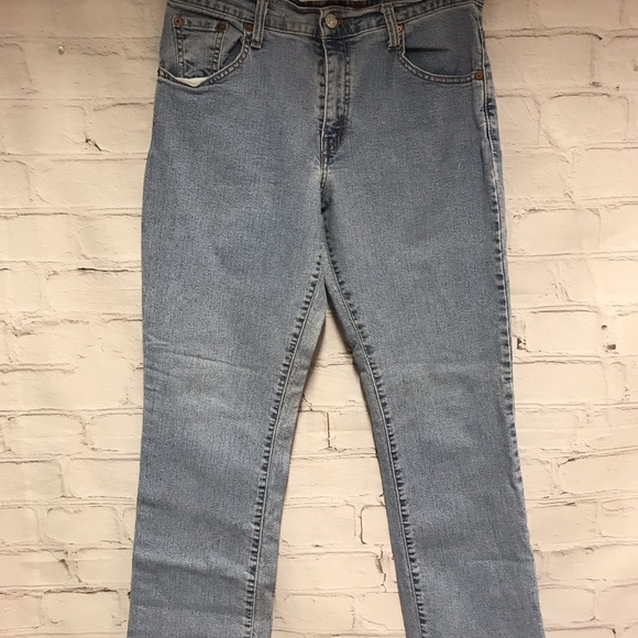 Vintage RED TAG LEVI Jeans Distressed wash Vintage LEVI flare Jeans size 10 - Picture 5 of 9